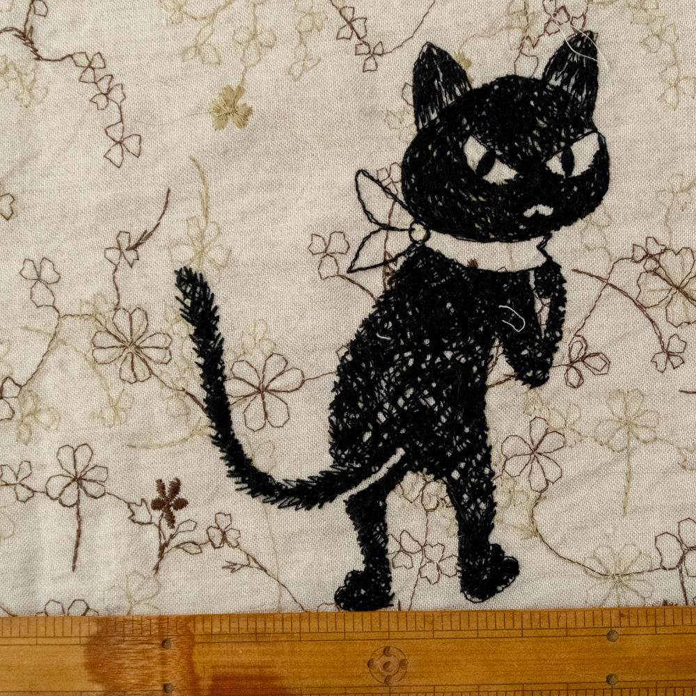 国産 刺繍生地／PJC のらねこクロッチ | Remember Quilts Online Shop