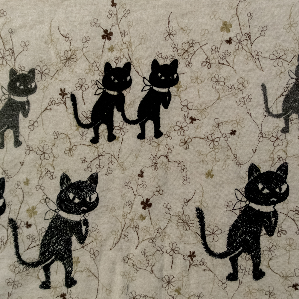 国産 刺繍生地／PJC のら猫クロッチ | Remember Quilts Online Shop